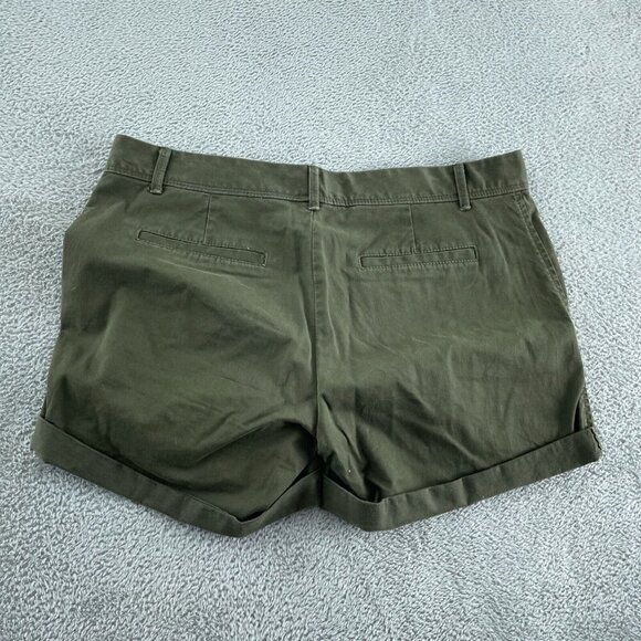 Banana Republic Womens Olive Green Cotton Blend Shorts Size 4 5782 - Picture 2 of 8